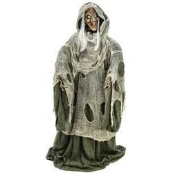 Bewegte, b√∂se Hexe, Halloween-Figur, grün, 145x70x66cm - Bewegung, Licht und Geräusche - Sensor