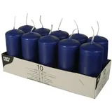 Papstar Stumpenkerze 9 x 4 cm 10 St. dunkelblau