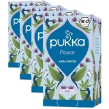 Pukka Bio-Kräutertee Peace, Tee-Aufgussbeutel: Chillende Wohlfühlpause mit Hanf, Grüne Minze & Ashwagandha 1x 30g (Packung mit 4)