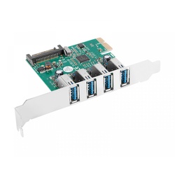 Lanberg 4x USB 3.1 Card PCI Express Gen1