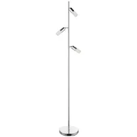 Licht-Erlebnisse LED Stehlampe Modern ATKINS Chrom Metall Glas 3-flammig