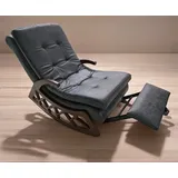 Xlmoebel Schaukelsessel Grauer Schaukelstuhl Holzgestell Modern Relax Sessel Sofort (1-St) grau