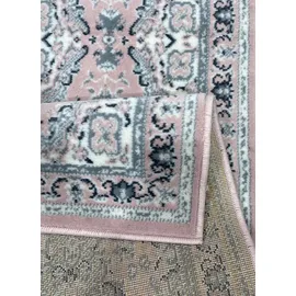 OTTO home Bettumrandung OTTO HOME "Oriental, Made in Belgium" Gr. 14, rosa, H:7mm, Obermaterial: 100% Polypropylen, Bettumrandungen, Läufer-Set, Kurzflor, Orient-Optik, mit Bordüre, pflegeleicht, elegant