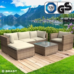 Rattan Lounge Gartenmöbel Set JOY braun