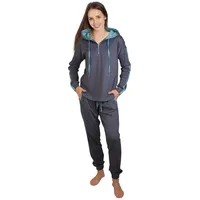 Consult-Tex Hausanzug Damen Hausanzug Homewear Suit DW500 (Spar-Set) Mit kurzem Reißverschluß grau 36/38