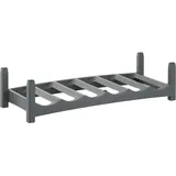 Rotho Vario 60 x 22 x 14cm Weinregal, Flachenständer für 6 Flaschen, - 2 Jahre Gewährleistung - mind. 14 Tage Rückgaberecht - Grau - n.a.
