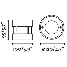 FARO SURIA Bodeneinbauleuchte Edelstahl Ø 12 cm 3W 3000K 319lm IP67 silber