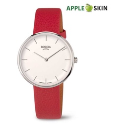 Boccia Damen Armbanduhr 3327-01 Trend Lederband APPLE SKIN vegan