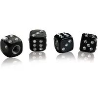 FoliaTec Ventilkappen CUBE 4er Set schwarz