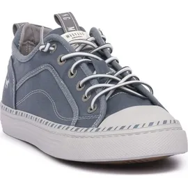 Mustang Damen Schnürschuh Stoffschuh mit Gummisohle rutschfest leicht 1376-308, Größe:38 EU, Farbe:Mehrfarbig - Blau - 38