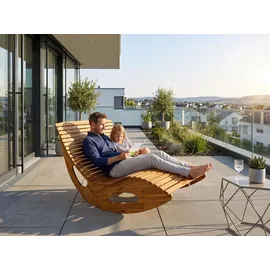 prestige home living outdoor Ergonomische Doppelschwungliege 150 x 120 x 66 cm Braun