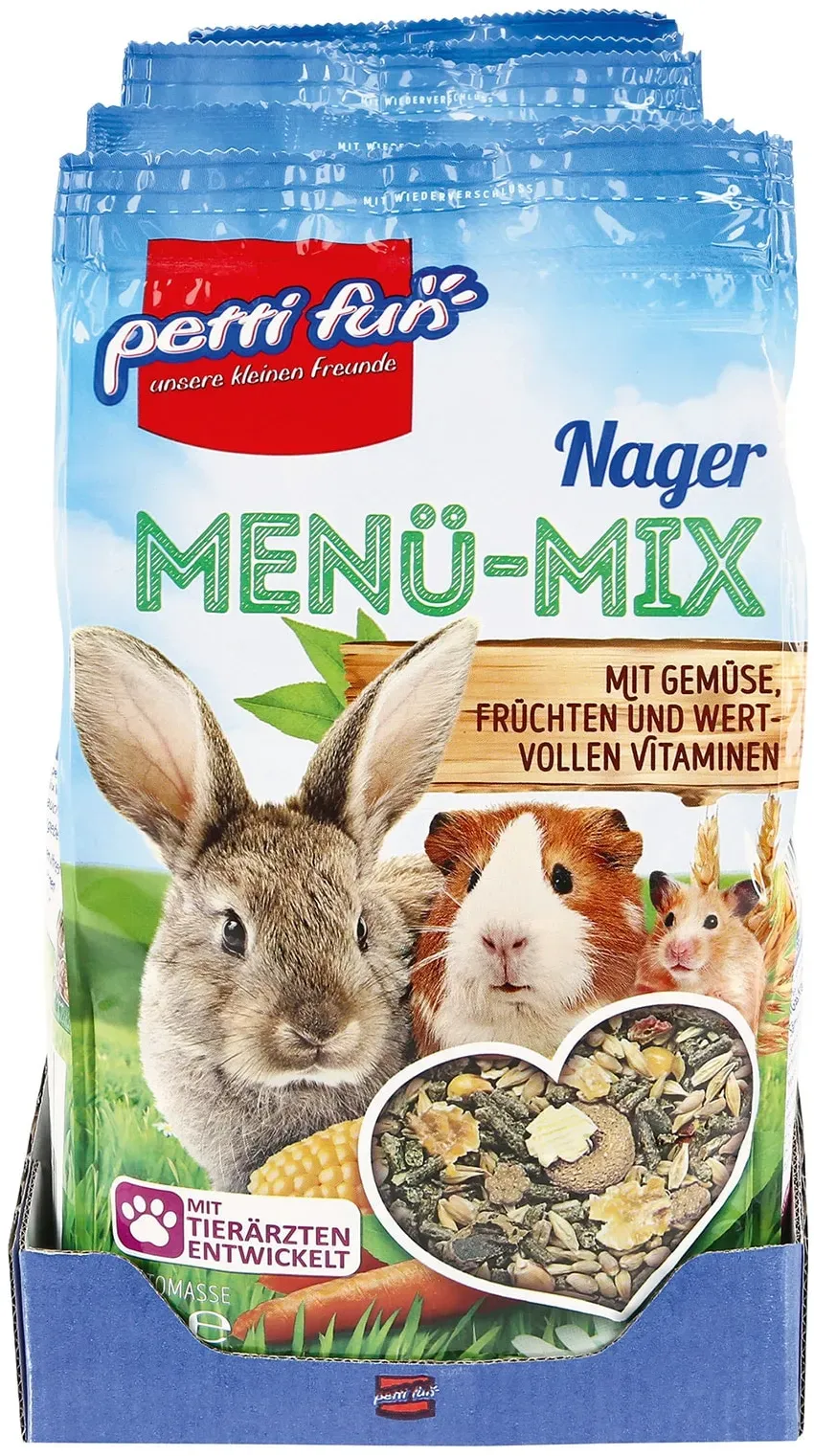 Petti Fun Kleintiernahrung Menü-Mix 1 kg, 5er Pack