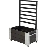 Plus Blumenkasten Cubic 87 x 50 x 130 cm Schwarz