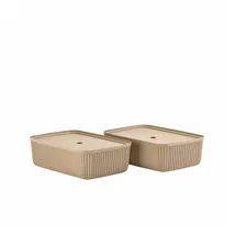 ZONE Denmark Pulp Aufbewahrungsbox 48 x 32 cm 2-tlg. Braun