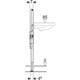 Geberit Duofix Element für Waschtisch, 112cm, Standarmatur, mit UP-Geruchsverschluss 111480001