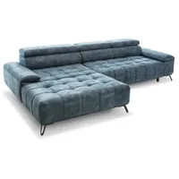 Ecksofa Palladio Stoff Blau Azur
