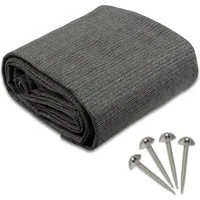 casa pura Vorzeltteppich 2,5 x 5 m 240 g/m2 HDPE - Grau