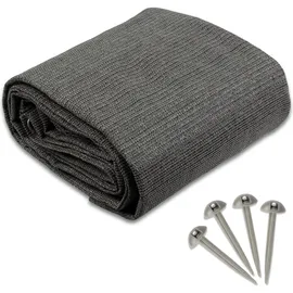 casa pura Vorzeltteppich 2,5 x 5 m 240 g/m2 HDPE - Grau