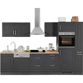 kochstation KS-Stockholm Küchenzeile 310 x 60 x 0 cm grau