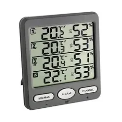 TFA® Klima Monitor 30.3054.10 Wetterstation grau