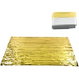 Tnfeeon 3 STÜCKE Rettungsdecken, Gold Silber 2 Farben Thermodecken Raumdecke Survival Kit für Outdoor Wandern Survival Bug Out Bag oder Erste Hilfe(160x210cm)