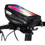 Fahrrad Lenkertasche, Wasserdicht Fahrrad Oberrohrtasche, Fahrradtasche Handyhalterung Ständer für iPhone 12 Pro 11 Pro Max XS MAX XR X 8 7 6S 6 Plus Samsung Smartphones unter 6.5 Zoll