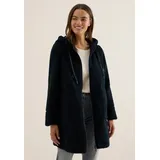 Cecil Teddy Mantel mit Kapuze dark navy blue M - M