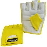 Best Body Nutrition Power Handschuhe, gelb – Größe M – Fitness Handschuhe mit komfortablem, gepolstertem Innenhandleder – Atmungsaktiv – Nylon Handrücken, für Training, Gym, Gewichtheben