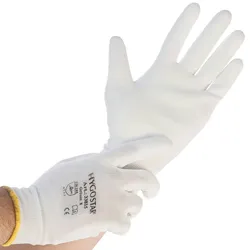 10x12 Paar Arbeitshandschuhe "Ultra Flex Hand" Gr. XXL/11 Weiß Länge: 27 cm Handschuhe Sicherheitshandschuhe