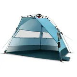 Strandmuschel Pop Up qeedo Quick Bay Strandzelt Quick Up Sonnenschutz - Blau