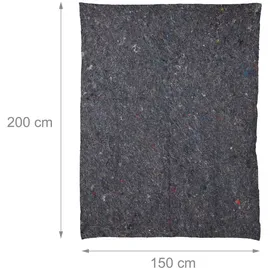 Relaxdays Umzugsdecken 10er Set Grau