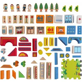 COFI 114-teiliges Spielset aus Schaumstoffbausteinen für die frühe Bildung, Bauen Sie spielerisch eine Stadt