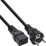 InLine Netzkabel 16A, Schutzkontakt gerade / Kaltgerätestecker IEC320/C19, 1m