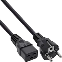 InLine Netzkabel 16A, Schutzkontakt gerade / Kaltgerätestecker IEC320/C19, 1m