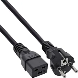 InLine Netzkabel 16A, Schutzkontakt gerade / Kaltgerätestecker IEC320/C19, 1m