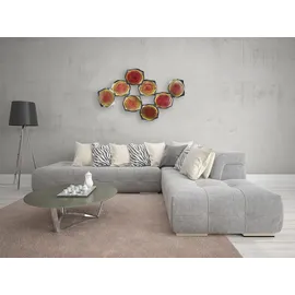 KUNSTLOFT Wanddeko, Rot, Metall, 5.8x69x8 cm, Dekoration, Skulpturen & Dekoobjekte, Wanddeko