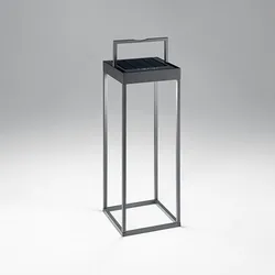Solar- und wiederaufladbare Tischleuchte CAGE von Perenz Dunkelgrau H50cm