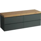 Laufen LANI Waschtischplatte wildeiche inklusive Unterschrank, ohne Ausschnitt, 1570x495x580mm, H4065901122661,