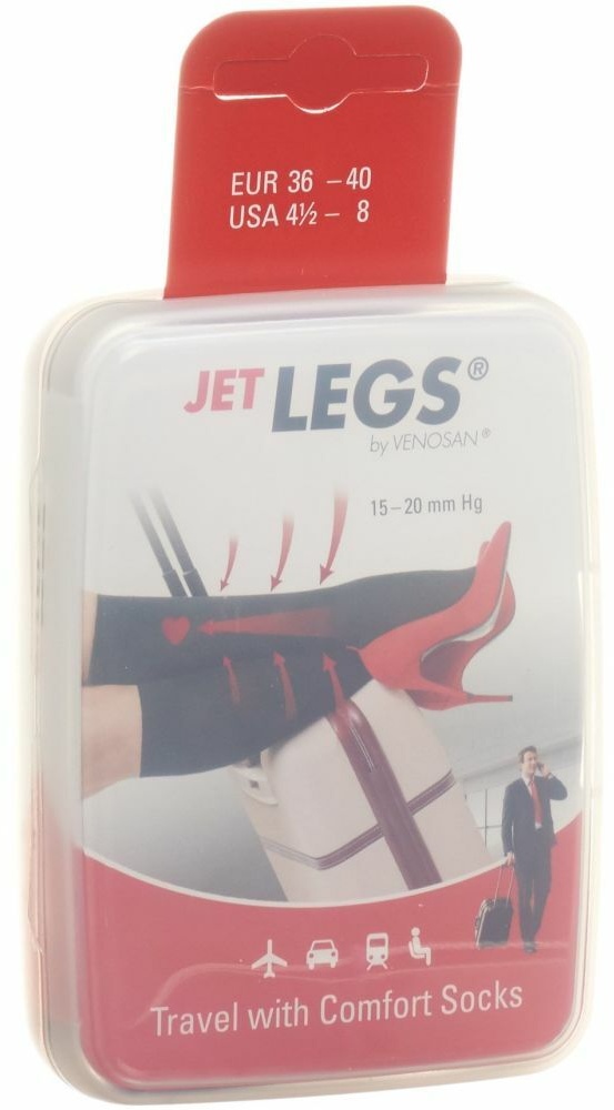 JET Legs® Travel Socks 41-45 black