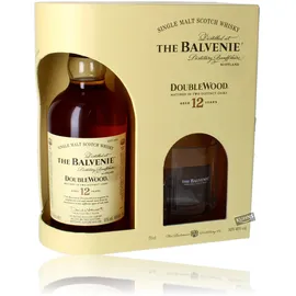 Balvenie 12 Jahre Double Wood 40% vol 0,7 l Geschenkset