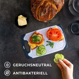 Exitoso Frühstücksbrett Marmor-Optik 6er-Set 15x25cm weiß