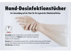 Sonax Hand-Desinfektionstücher 04010000 , 1 Packung = 2 Tücher