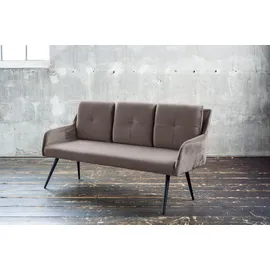 KAWOLA Sitzbank PIRI Velvet Taupe 180 x 84 x 64 cm