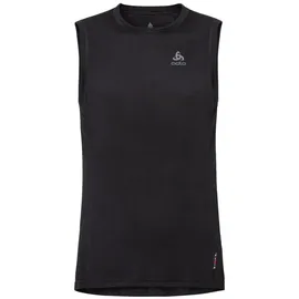 Odlo Herren Top BL Crew Neck Singlet Natural + Light 110652-15000 S - Black - S