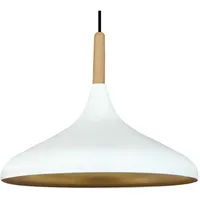 Bamyum Champion 1-flg. Ø35 cm rund Holz-Metall weiß