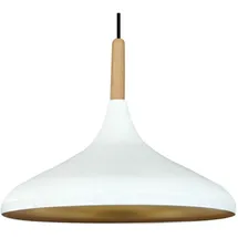 Bamyum Champion 1-flg. Ø35 cm rund Holz-Metall weiß