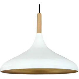 Bamyum Champion 1-flg. Ø35 cm rund Holz-Metall weiß