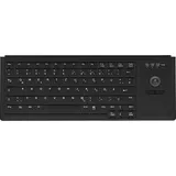 Active Key Ultraflache Trackball-Tastatur DE schwarz (AK-4400-TU-B/GE)