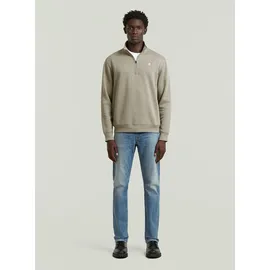 G-Star Premium Core Half Zip Sweater Herren Beige/Grau XXL