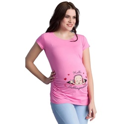 M.M.C. Umstandsshirt Hallo Lieblingsmensch mit Motiv rosa M